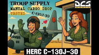 DCS C-130J Hercules Cargo Drop to supply troops in Tikrit - and fell in love with the Tower-Girl ❤️