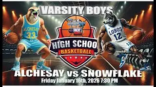 ALCHESAY FALCONS vs SNOWFLAKE LOBOS Boys High School Basketball Full Game