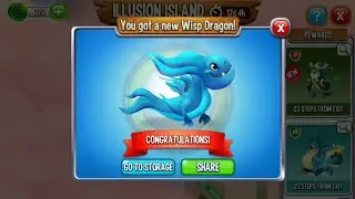 Dragon city ILLUSION ISLAND wisp dragon