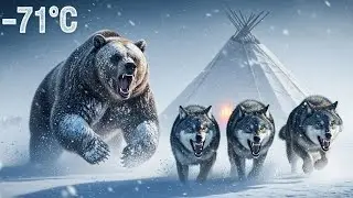 Unbelievable Clash Wild Bison vs Massive Brown Bear  Survival at &ndash;71&deg;C