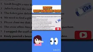 #identify direct and indirect object in a sentence#englishgrammar#practice