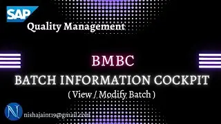 SAP S/4HANA QM | Batch Information Cockpit | BMBC | SAP Quality Management