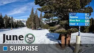 SNOWBOARDING in JUNE MOUNTAIN  in California- SURPRISE(Intermediate)  | J2 Lift