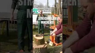 Dieser Typ macht aus Holzst&auml;mme - Streichh&ouml;lzer!