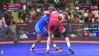 Round 2 GR - 55 kg: H. LEWIS (USA) v. J. DE PAZ POP (GUA)