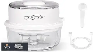 Electric Garlic Chopper 350ML Glass Bowl Mini Food Processor Portable Veggie Chopper