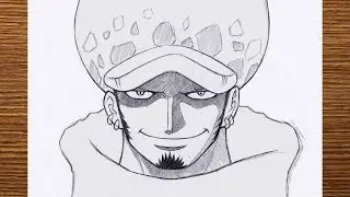 How to draw Law from One Piece | Trafalgar Law drawing step by step | Tutorial