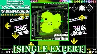 【DDR WORLD】 access super [hyper] focus / kiraku [SINGLE EXPERT] 譜面確認+Clap