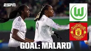 GOAL! 3-2: Malard header narrows the gap in first-half stoppage time | UEFA Women&rsquo;s Champions League