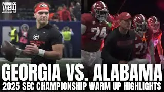 Georgia Bulldogs vs. Alabama Crimson Tide 2025 SEC Championship Pre-Game Sideline Views