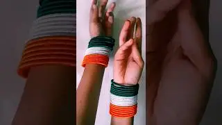 DIY Tricolour Bnagles| Bnagles for independence day #diy #art #youtube #tricolour
