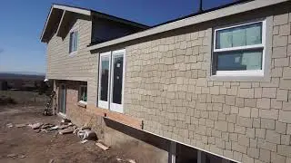 Primed James Hardie shake installed & ready for paint in Colorado