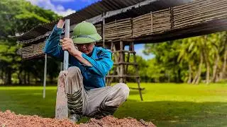 No Machines, Just Hands: Building a Concrete Foundation (The Dovecote Project - Part 3) ASMR