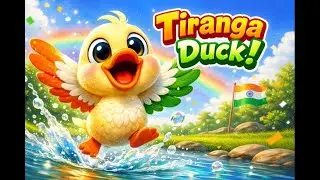 Tiranga Duck 🦆🇮🇳 | Republic Day Cartoon Song for Kids | Fun Hindi Rhymes #viral #ai #kahani #kids