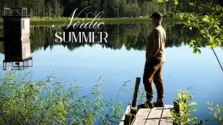 Summer days by the lake. Smoked perch and sauna out on the lake.