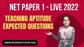 Live NET Paper 1 - 10 Most Expected Questions 2022 - Teaching Aptitude| NTA NET | Dr. Manishika Jain