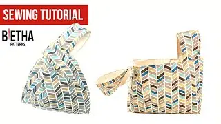 How to Sew a Japanese Knot Bag - Saki SewingTutorial - Easy to sew - B'etha Bags Sewing Patterns
