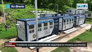 Presidente Ar&eacute;valo inspecciona fragilidad en la frontera de El Ceibo, Pet&eacute;n