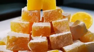 Orange Turkish delight || Lokum recipe.