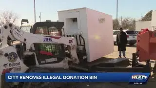 Louisville leaders remove illegal clothing donation bins