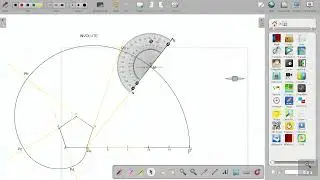 Engineering Curves - Involute - Pentagon - With Normal and Tangent - Problem 1