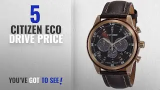 Top 10 Citizen Eco Drive Price [2018]: Citizen Eco-Drive Chronograph Brown Dial Men's Watch -