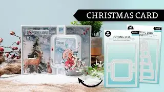 Make a Christmas card with our new CARD SHAPE dies!