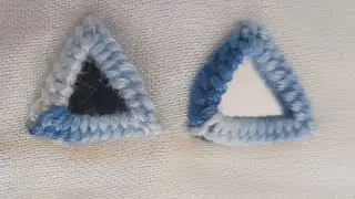 Triangle mirror work tutorial/Shisha Work. Embroidery Mirror work tutorial.