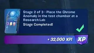 Place the Chrome Anomaly in the Test Chamber at a Research Lab - Fortnite Paradise Quests Part one