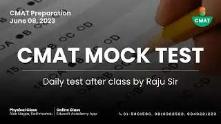 CMAT Preparation Class | Daily CMAT Mock Test  by Raju Sir | June 08 | @EdusoftCMAT