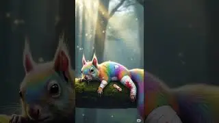🌈 Injured Rainbow Squirrel &ndash; Fell from the Tree While Jumping 💔🐿️ #shorts