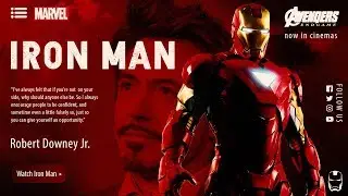 Graphic Design | Iron Man | Robert Downey, Jr. | UI Design |  Photoshop | Swostik Mund