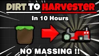 DIRT TO HARVESTER IN 10 HOURS !!(NO MASS) VERY EASY !! [100% WORK] | GROWTOPIA PROFIT 2021