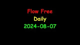 Mobile Games | Flow Free | Daily Puzzles | 2024-08-07