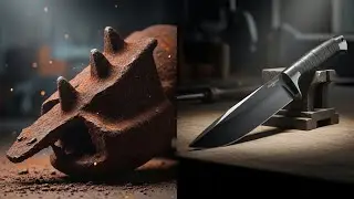 How To Make a Black Tanto Knife Out of Scrap Meta | making knife from scrap metal | Handmade knife