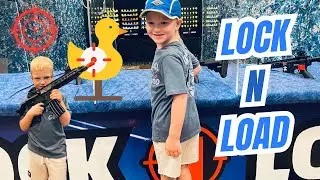 Cash's Epic Target Practice at Lock N Load in Jacksonville NC Mall! 🎯🔫