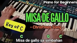 MISA DE GALLO - Christmas Song - Key of C │ Piano Tutorial for Beginners
