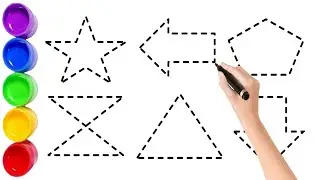 Shapes Drawing Fun: Teach 2D Shapes and Colors for Toddlers