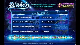 Flashback Seasons + Wishes Quests Revealed + Happy Holidays 9 Ball + Wishing Star Cue