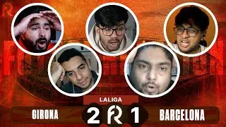 Crying Barcelona Fans As Girona Beat Barcelona 2-1 | Crazy Fans Reactions