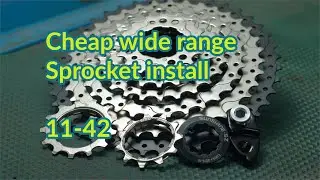 Cheap wide range 8 speed sprocket install (11-42)