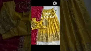 #gold#crush#silk#half sarres#embroidery#work#skirt#semi-stitched#collections#colours#new#model#party