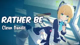 Rather Be - Clean Bandit [ Lyrics ] | Midori (Maid) - Blue Archive Live2D