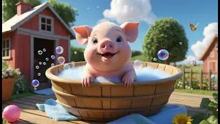 Piggy in the Bubble Bath | Bathtime Rhyme for Kids | Fun Cleaning Song for Toddlers and Preschoolers