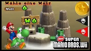New Super Mario Bros. Wii /6 Welt 6 +Sternenm&uuml;nzen +Geheimwege