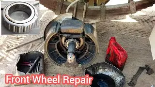 Cargo Truck Front wheel  Bearing Greasing And Cleaning In local workshop