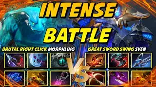 INTENSE HARD CARRY BATTLE | BRUTAL RIGHT CLICK MORPHLING VERSUS GREAT SWORD SWING SVEN DOTA 2