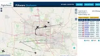 Sept 11 2021 - flightaware - piaware - ubuntu aware - timelapse air traffik -