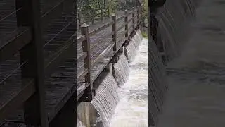 Huge overflows into Lake Eden, North Lakes