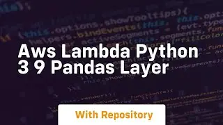 aws lambda python 3 9 pandas layer